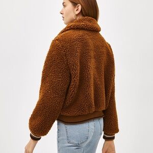 Cozy Brown Sherpa Jacket, NWT, Size Medium (M)